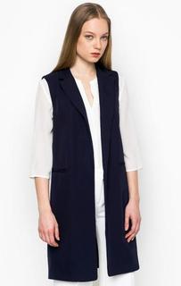 Удлиненный жилет синего цвета Pinko