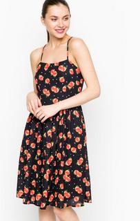 Черное платье на тонких бретелях Sugarhill Boutique