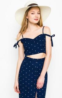 Укороченный топ в горошек Glamorous