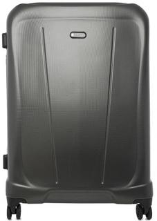 Серый пластиковый чемодан на колесах Verage