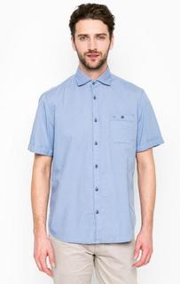 Синяя приталенная рубашка Lerros