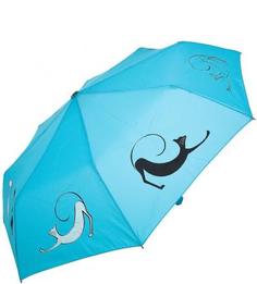 Голубой складной зонт Doppler