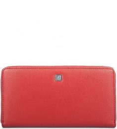 Красный кошелек из натуральной кожи Trussardi Jeans