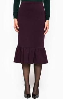 Фиолетовая юбка с баской Pinko