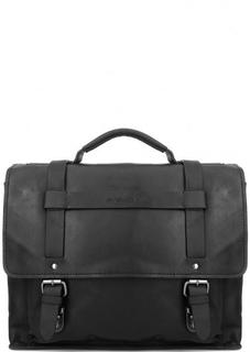 Черный кожаный портфель Strellson