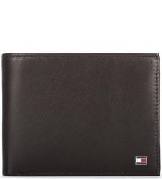 Коричневое кожаное портмоне Tommy Hilfiger