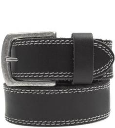 Черный ремень из натуральной кожи Sergio Belotti