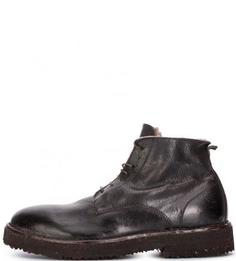 Зимние меховые ботинки на шнуровке Moma