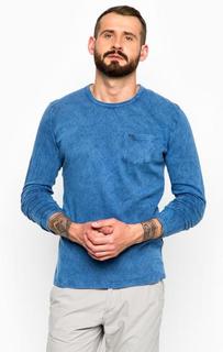 Синяя хлопковая футболка с круглым вырезом Pepe Jeans