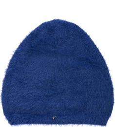 Синяя шапка из полиамида Guess