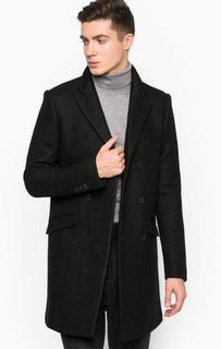 Черное двубортное пальто Antony Morato