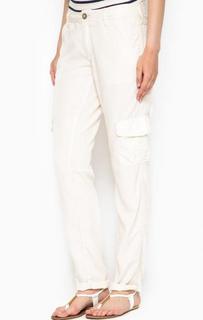 Молочного цвета брюки из лиоцелла с накладными карманами Lerros