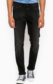Черные зауженные джинсы с пятью карманами Hilfiger Denim