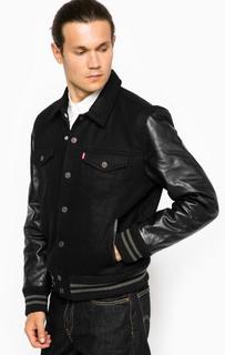 Шерстяная куртка с кожаными рукавами Levis®