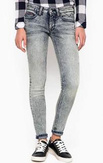 Синие джинсы скинни с низкой посадкой и эффектом делаве Hilfiger Denim