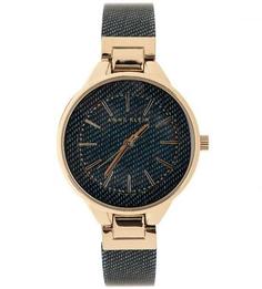 Часы с пластиковым браслетом синего цвета Anne Klein