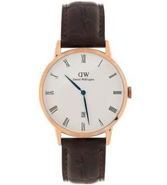 Часы с кожаным ремешком с выделкой под рептилию Daniel Wellington