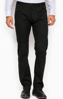 Зауженные черные брюки из хлопка Armani Jeans