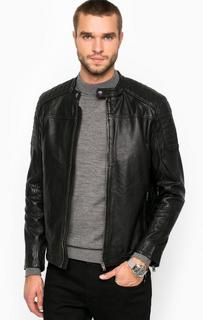 Кожаная куртка на молнии Selected