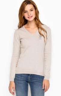 Хлопковый джемпер с треугольным вырезом U.S. Polo Assn.