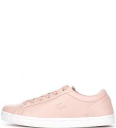 Кеды из натуральной кожи с логотипом бренда Lacoste