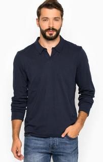 Хлопковая футболка поло с длинными рукавами Mustang