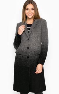 Демисезонное пальто из шерсти и полиэстера Armani Jeans