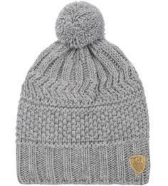 Вязаная шапка из акрила и шерсти с помпоном EA7