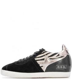 Кеды из натуральных кожи, меха и замши Ash