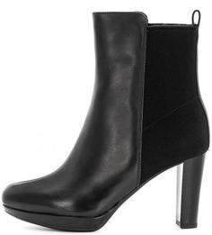 Кожаные ботильоны с эластичными вставками Clarks