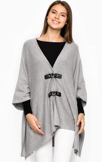 Пончо серого цвета на ремешках Michael Michael Kors