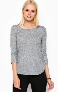 Серая футболка с рукавами 3/4 Tom Tailor Denim