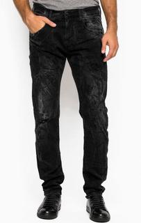 Темно-серые зауженные рваные джинсы Replay