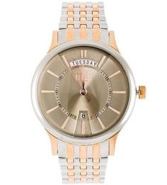 Часы круглой формы со стальным браслетом Cerruti 1881