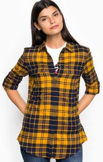 Хлопковая приталенная рубашка с карманами Barbour