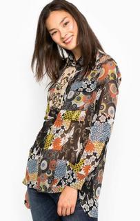 Разноцветная блуза с карманами Desigual