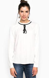Блуза из вискозы белого цвета Tom Tailor Denim