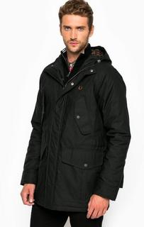 Черная зимняя куртка из хлопка Fred Perry