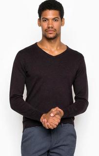 Хлопковый джемпер с треугольным вырезом Tom Tailor