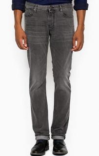 Серые зауженные джинсы с низкой посадкой Armani Jeans