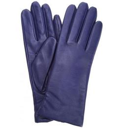 Кожаные синие перчатки Eleganzza