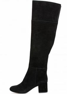 Замшевые сапоги-ботфорты на каблуке Clarks