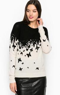 Шерстяной джемпер с отделкой стразами Patrizia Pepe