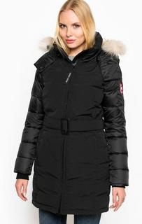 Черный зимний пуховик с гусиным пухом Canada Goose