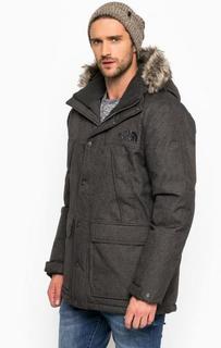 Удлиненный пуховик с хлопковыми вставками The North Face