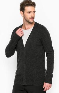 Однотонный шерстяной кардиган на молнии Strellson