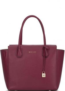 Кожаная сумка с одним отделом и длинными ручками Michael Michael Kors