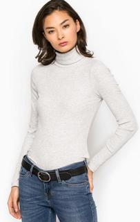 Хлопковая водолазка серого цвета Mustang