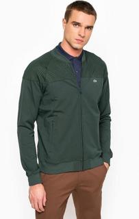 Хлопковая толстовка на молнии с капюшоном Lacoste