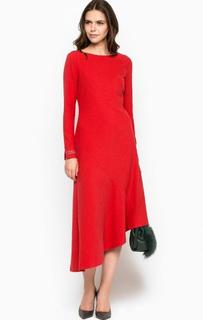 Красное платье с металлическим декором Pinko